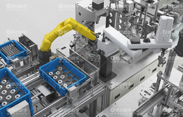 電動(dòng)汽車壓縮機(jī)自動(dòng)化裝配線三維動(dòng)畫