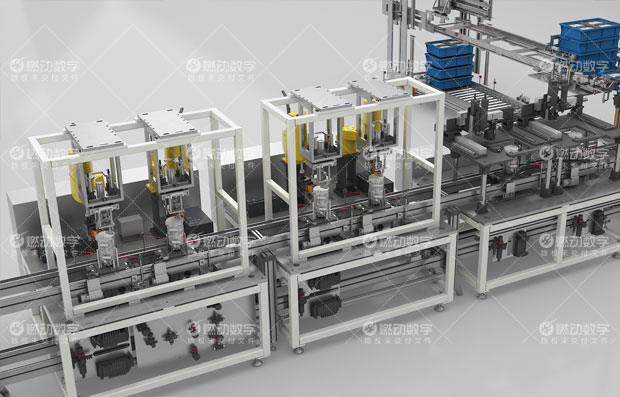 電動(dòng)汽車壓縮機(jī)自動(dòng)化裝配線三維動(dòng)畫制作